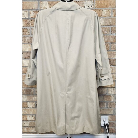 Burberry Maruzen Beige Nova Check Trench Coat Men XL Vintage 80s - Picture 2 of 16